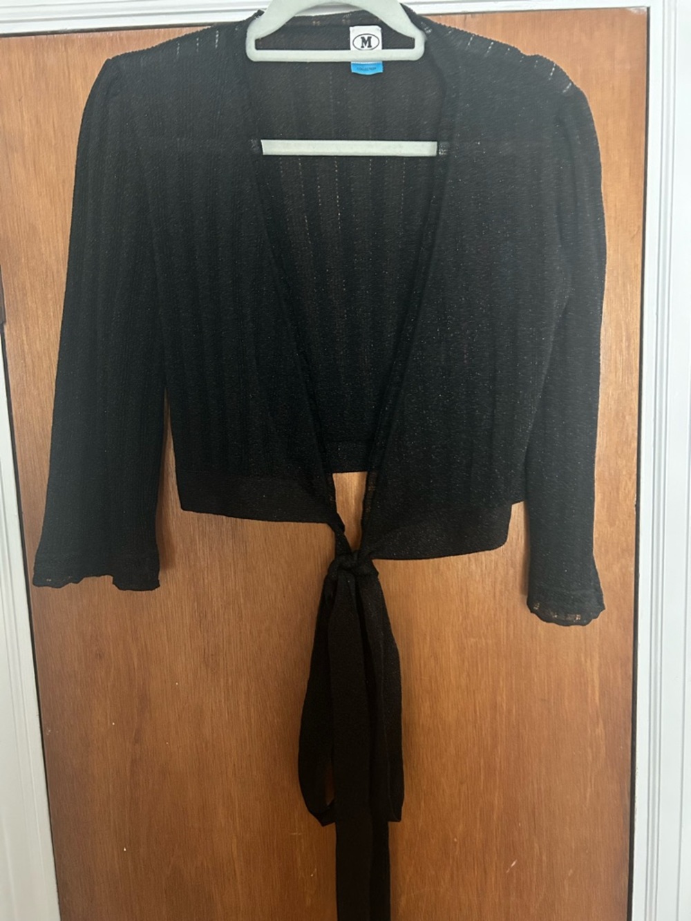 NWT Missoni Black Lamé Cardigan / Wrap Top Size IT44 / US 8 / Large